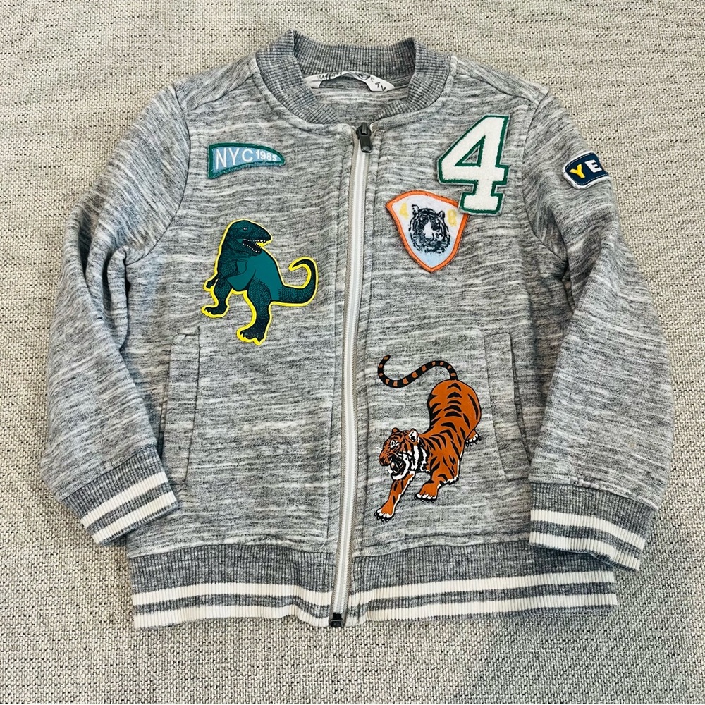 H&M Gray Kids' Jacket with Patches